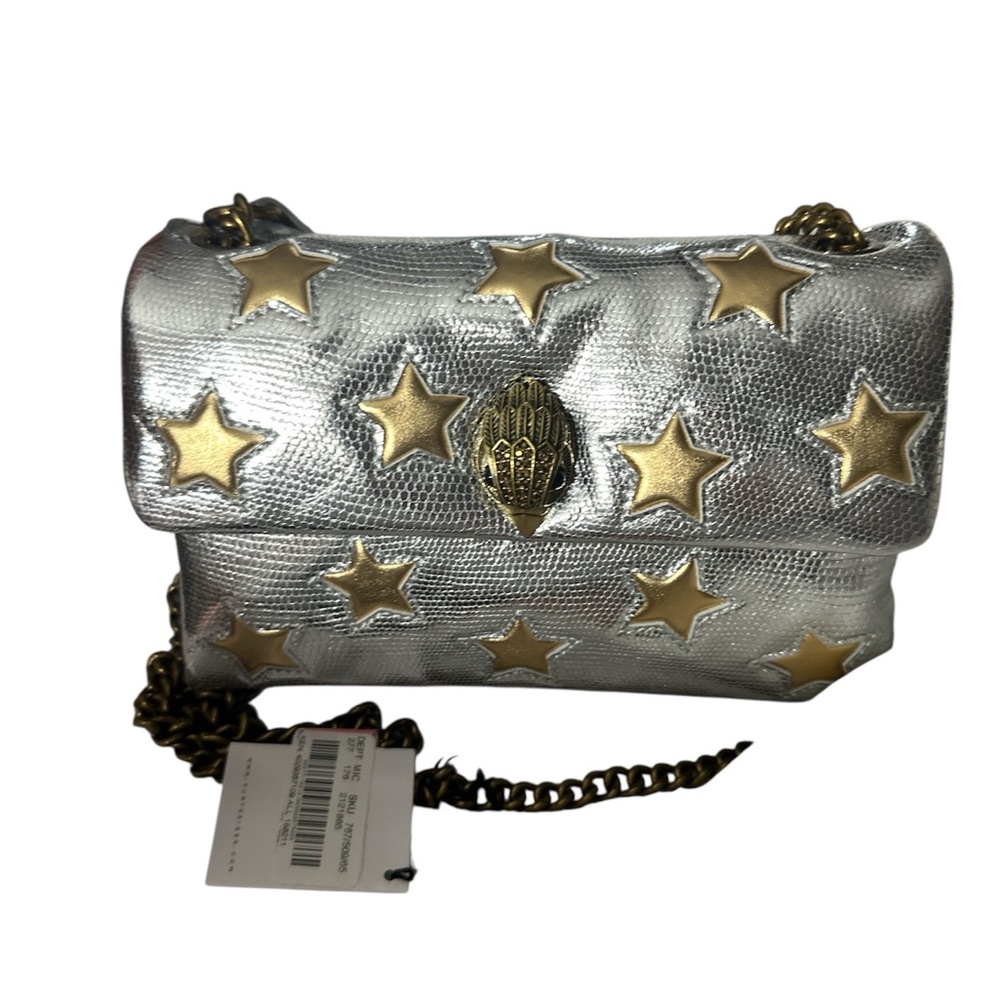 NWT the Kensington Kurt Geiger Silver and Gold Crossbody Bag with Star limited e